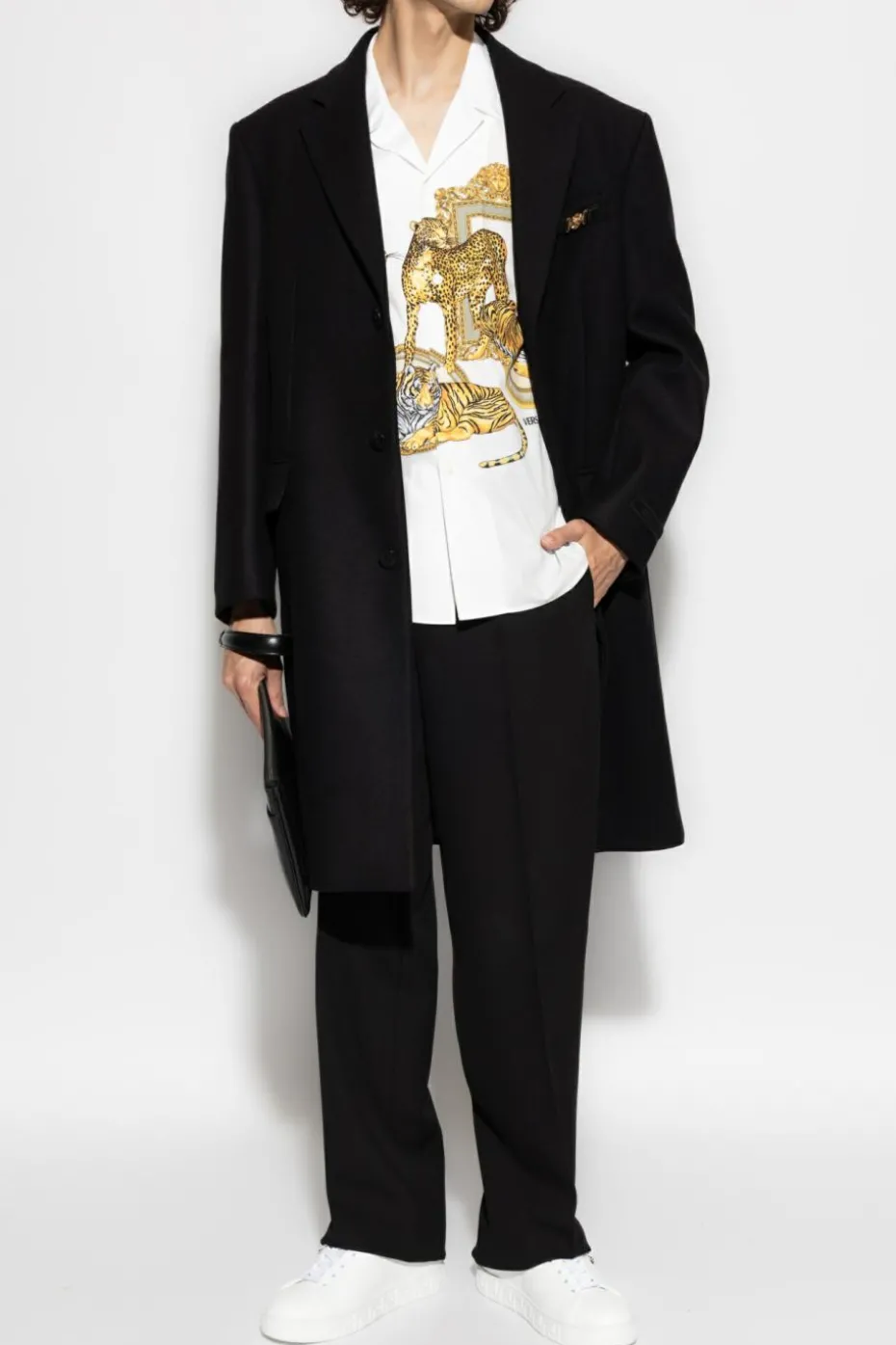 Versace BLACK Wool coat