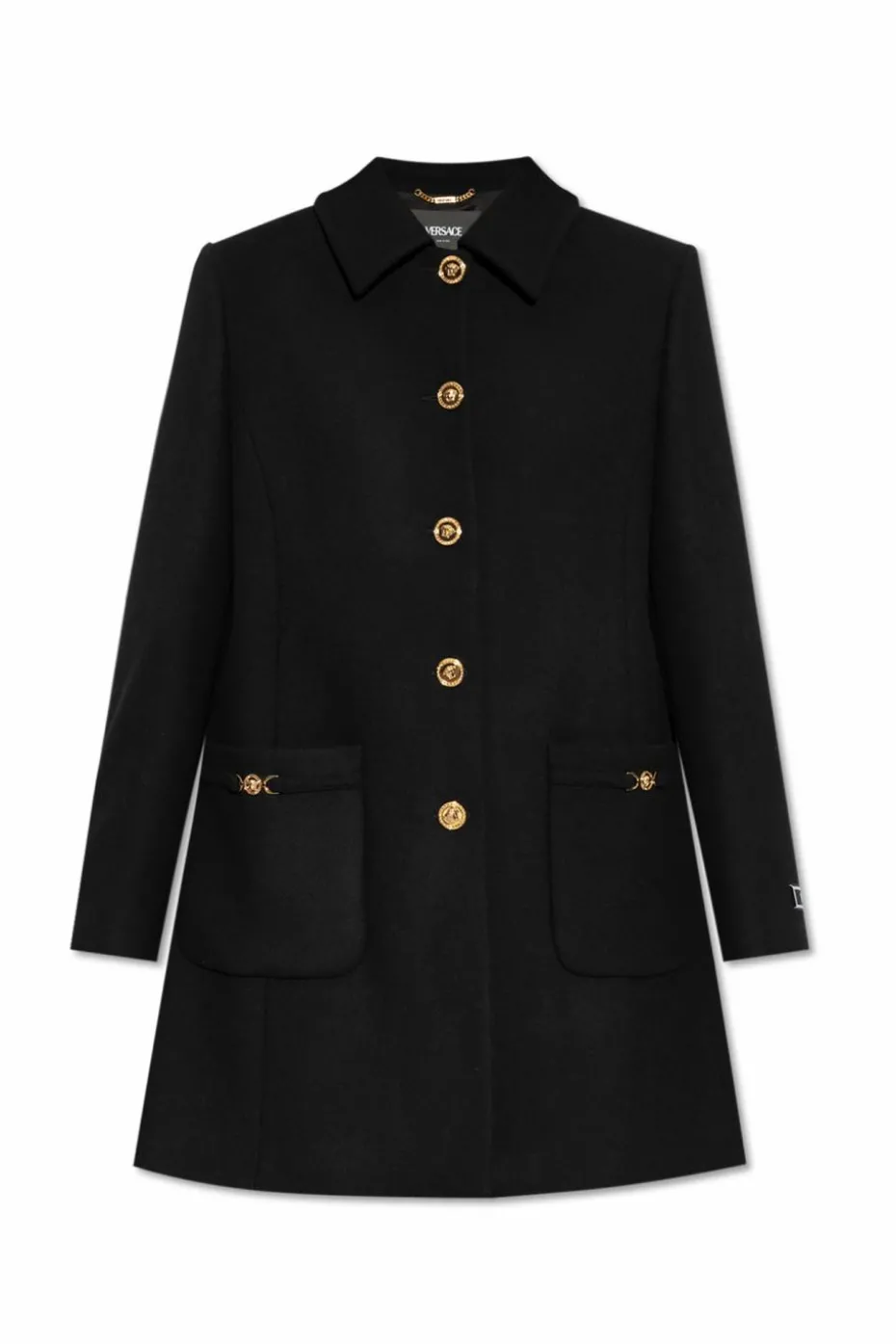 Versace BLACK Wool coat
