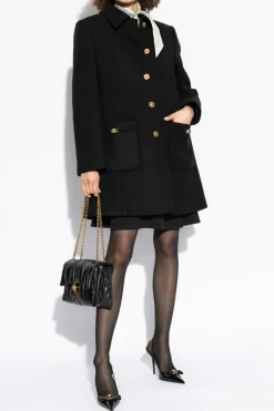 Versace BLACK Wool coat