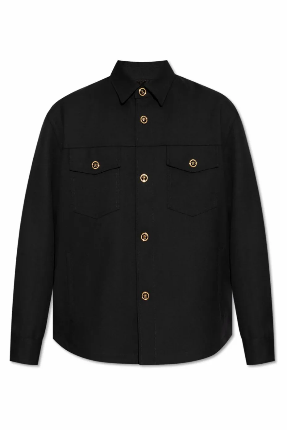 Versace BLACK Wool jacket with pockets