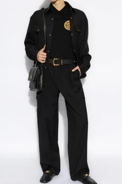 Versace BLACK Wool jacket with pockets