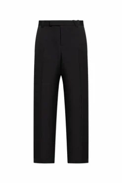 Versace BLACK Wool pleated trousers
