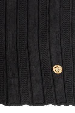 Versace BLACK Wool Scarf