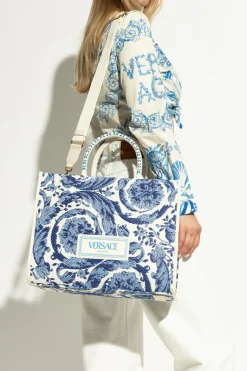 Versace BLUE 'Athena Medium' shopper bag
