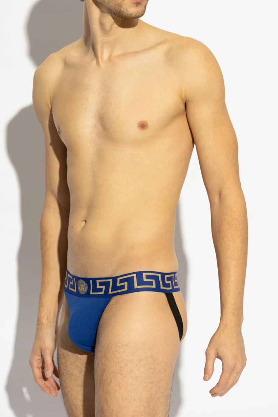 Versace BLUE Cotton 'jockstrap'