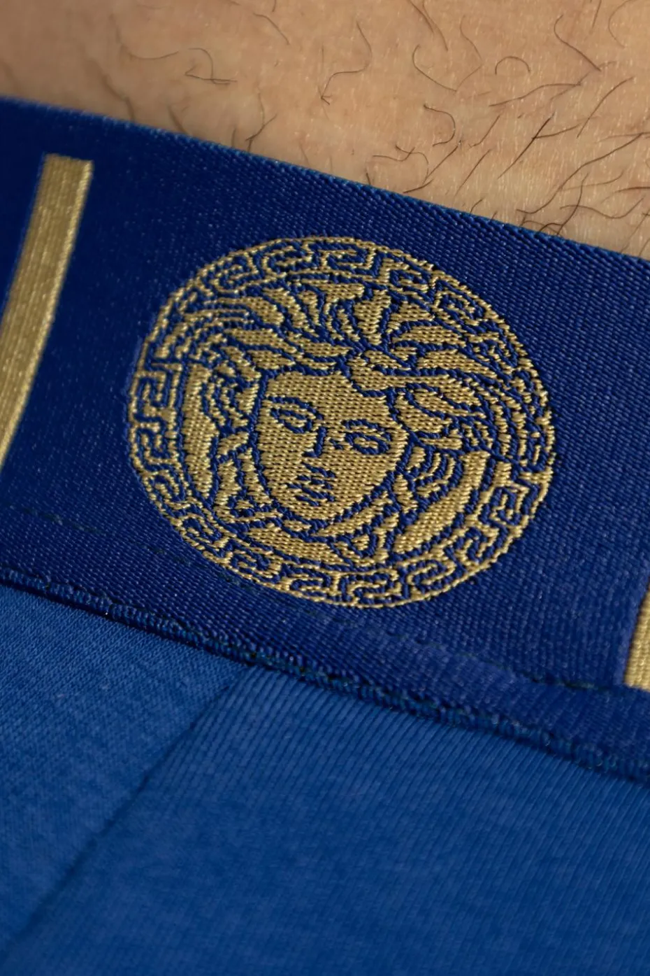 Versace BLUE Cotton 'jockstrap'