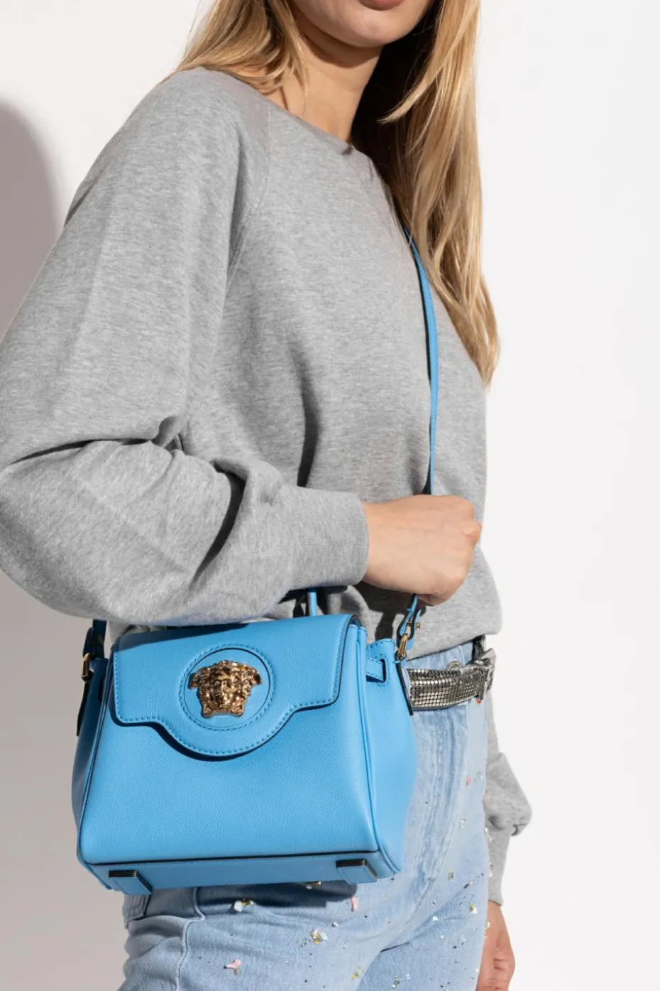 Versace BLUE Handbag "La Medusa Small"