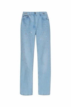 Versace BLUE Jeans with shimmering appliqués