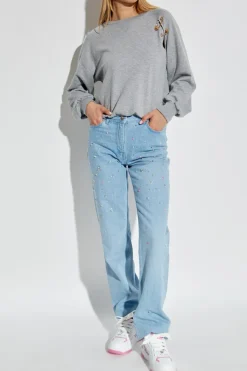 Versace BLUE Jeans with shimmering appliqués