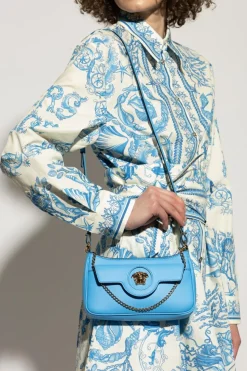 Versace BLUE Leather shoulder bag