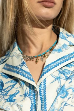 Versace BLUE Necklace with charms