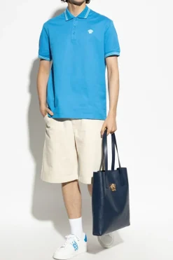 Versace BLUE Polo with a characteristic Medusa head