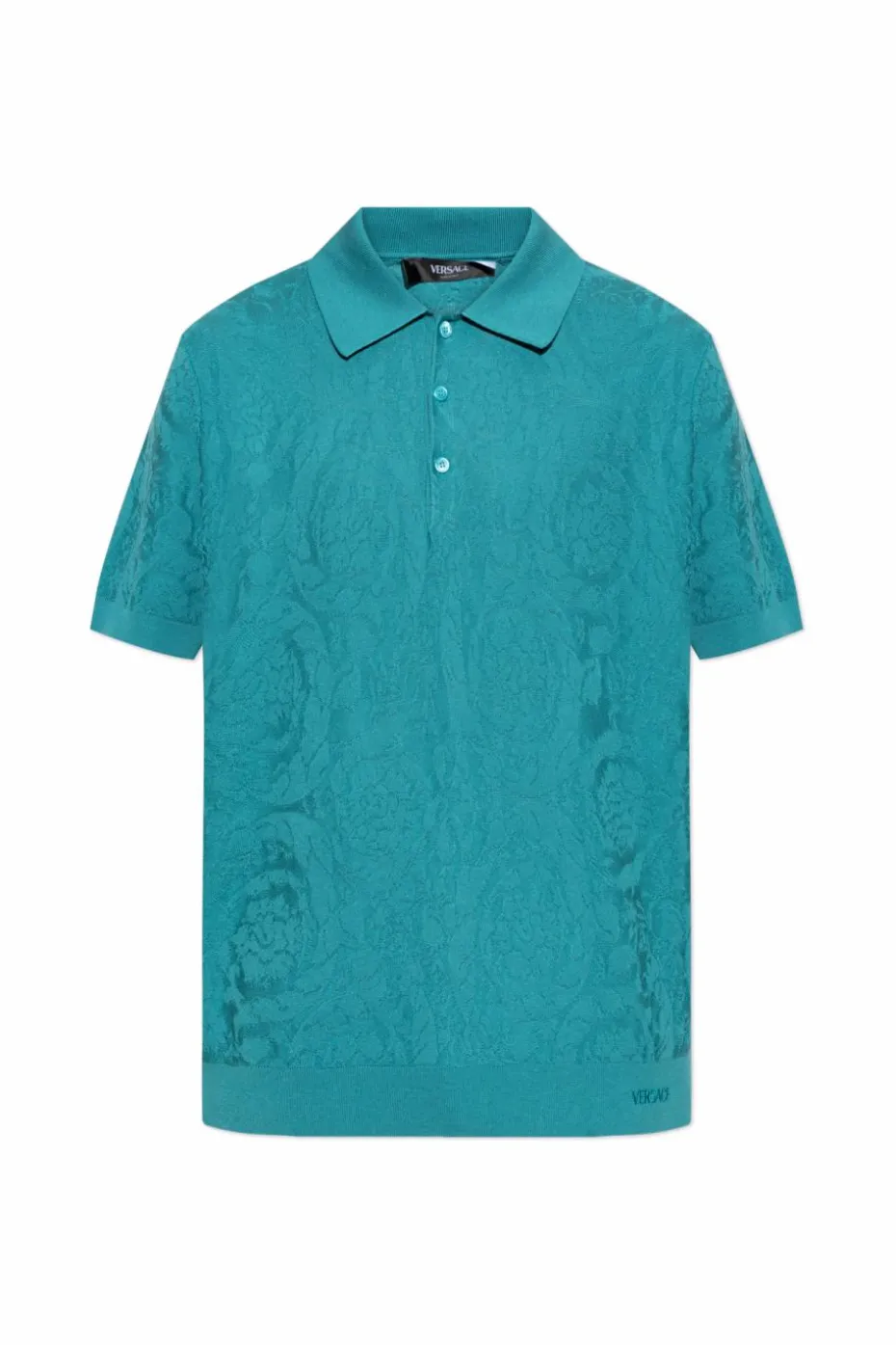 Versace BLUE Polo with "Barocco" pattern