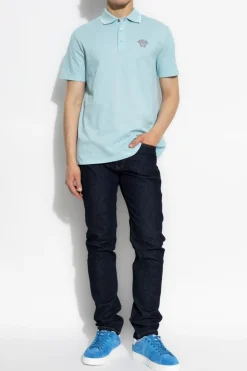 Versace BLUE Polo with logo