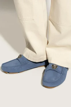 Versace BLUE Suede moccasins