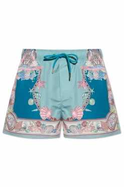 Versace BLUE Swim shorts with `Coral Theatre` print