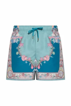 Versace BLUE Swim shorts with "Coral Theatre" print