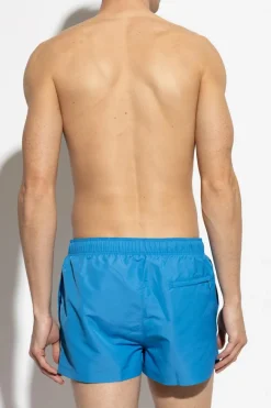 Versace BLUE Swim shorts with patch