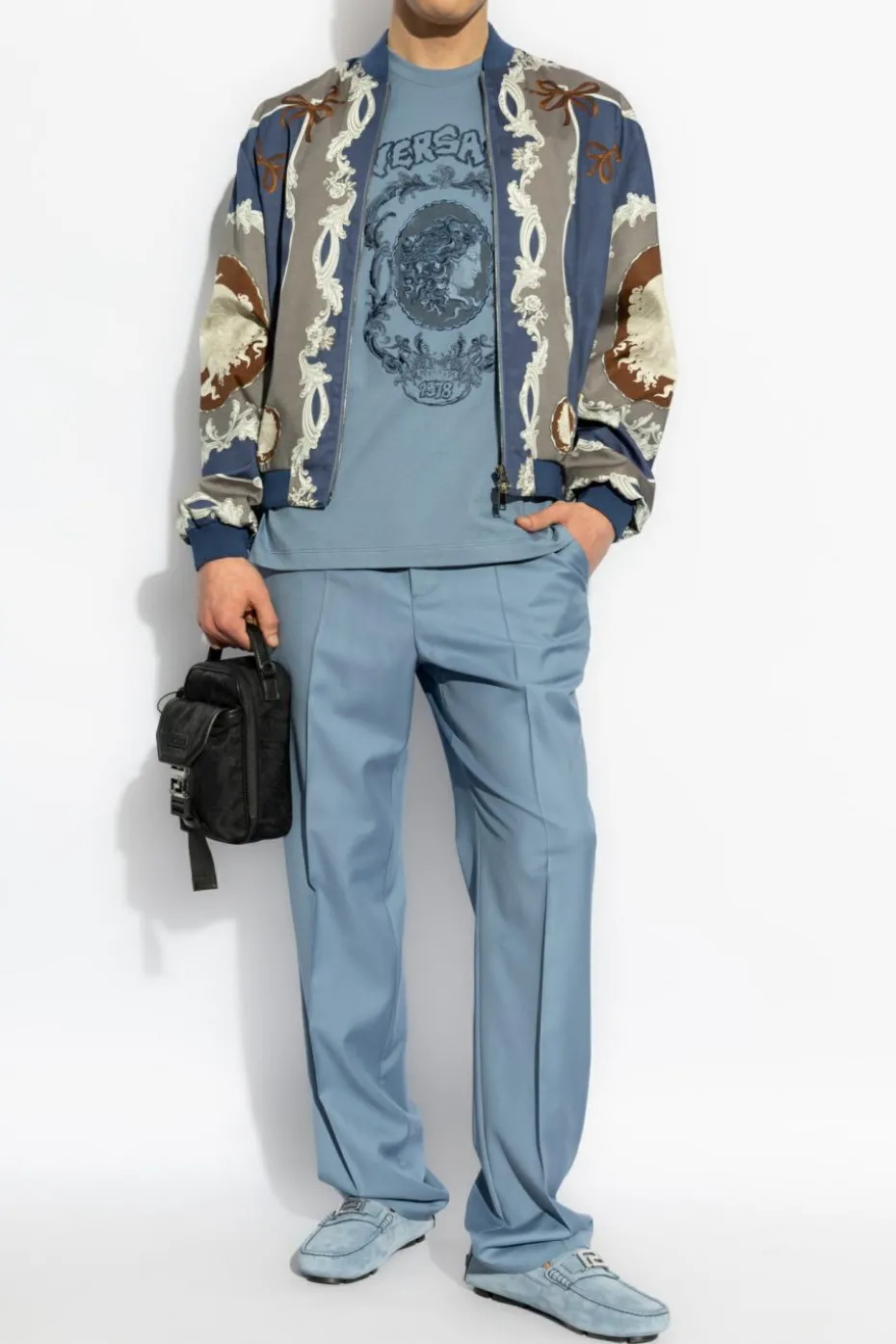 Versace BLUE T-shirt with logo