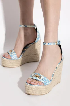 Versace BLUE Wedge sandals