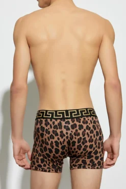 Versace BROWN Animal print boxers