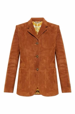Versace BROWN Suede blazer