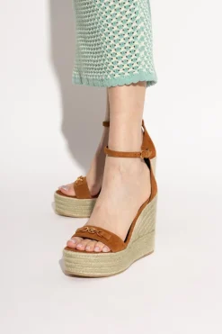 Versace BROWN Wedge sandals