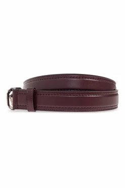 Versace BURGUNDY Leather belt
