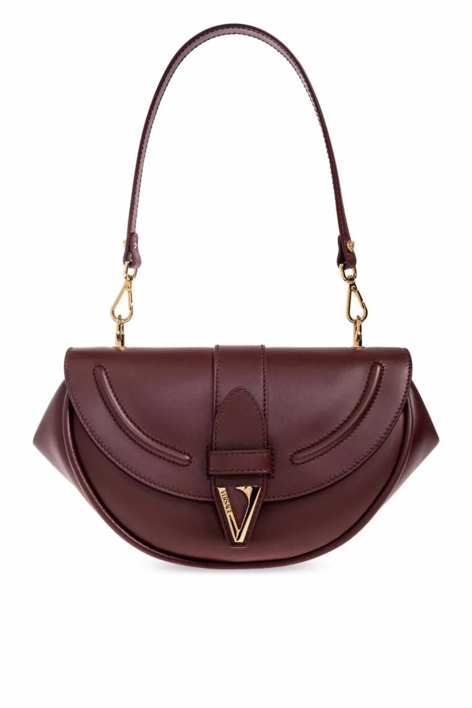Versace BURGUNDY Shoulder bag `Virtus`