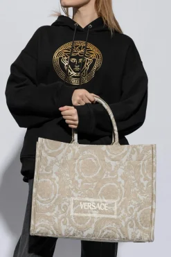 Versace cream ‘Athena Large’ shopper bag