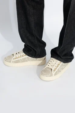 Versace cream Barocco sneakers