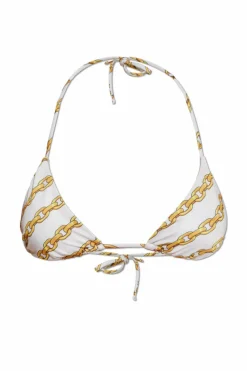 Versace cream Bikini top