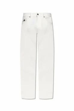 Versace cream Jeans with tapered legs
