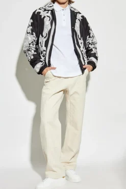 Versace cream Pants with multiple pockets