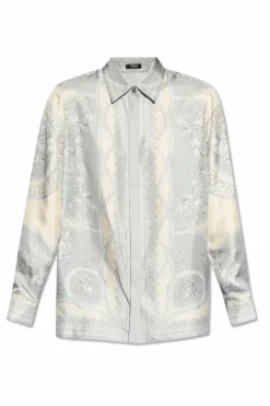 Versace cream Silk shirt