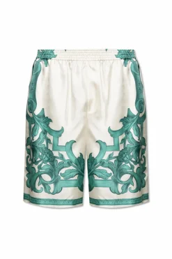 Versace cream Silk shorts