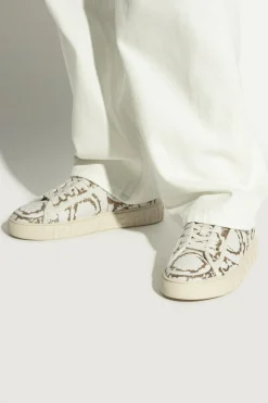 Versace cream Sports shoes with Lurex thread
