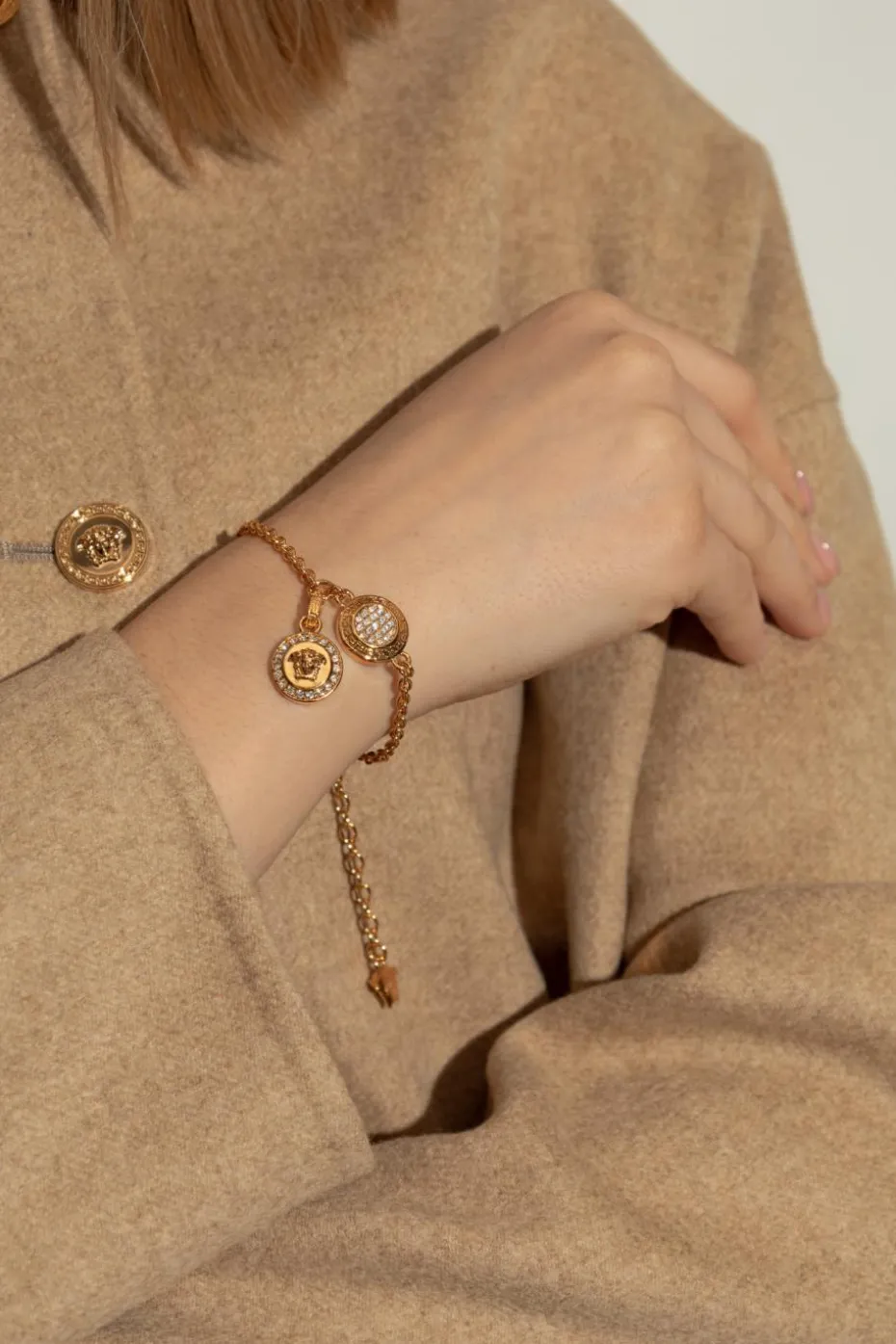Versace GOLD Bracelet with shimmering crystals