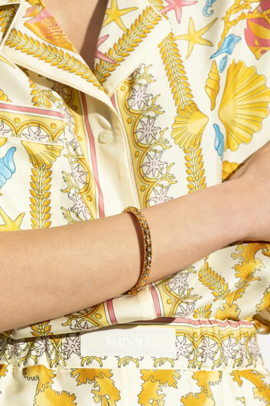 Versace GOLD Bracelet with shimmering crystals
