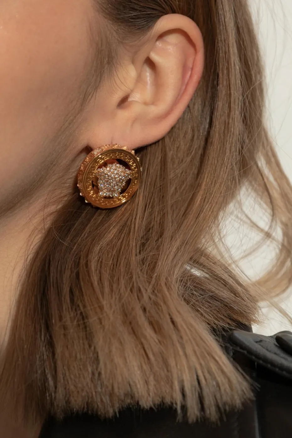 Versace GOLD Earrings with logo