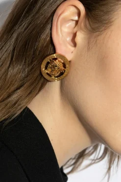 Versace GOLD Earrings with logo