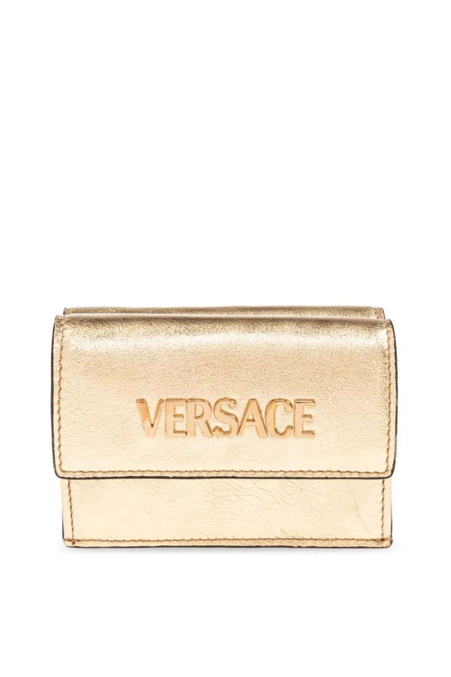 Versace GOLD Leather wallet with logo