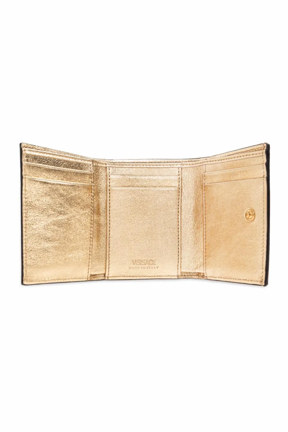 Versace GOLD Leather wallet with logo