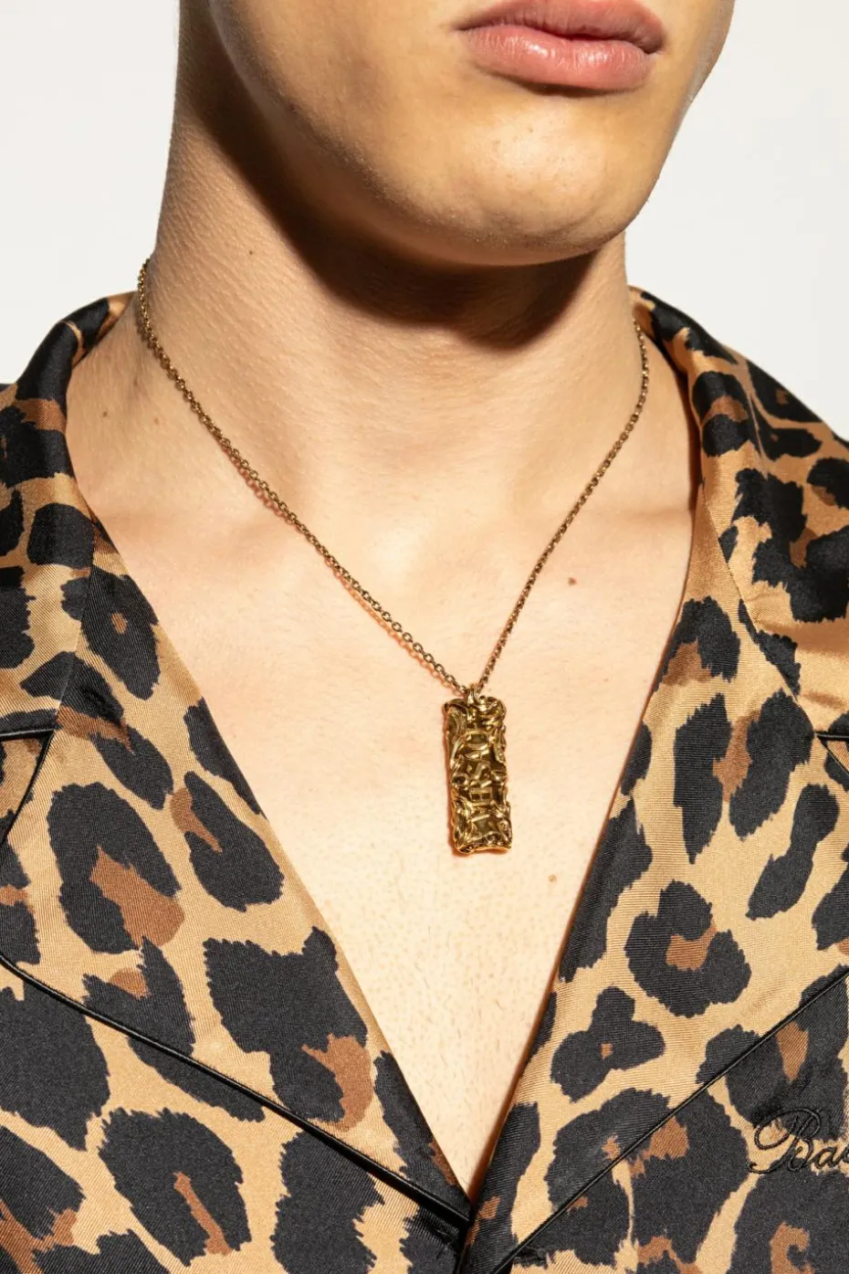Versace GOLD Necklace with a pendant with logo