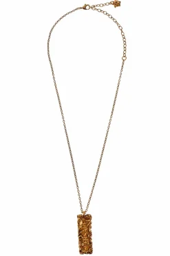Versace GOLD Necklace with a pendant with logo