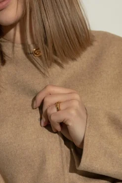 Versace GOLD Ring with characteristic Greek pattern