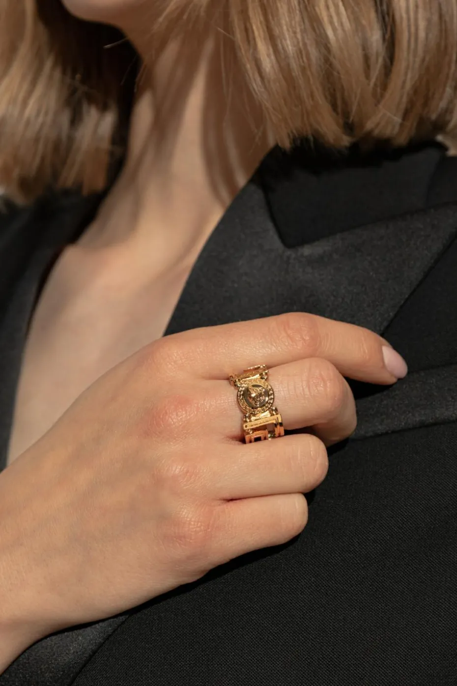 Versace GOLD Ring with Greek pattern
