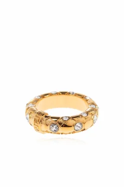 Versace GOLD Ring with shimmering crystals