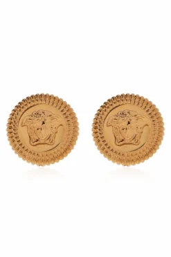 Versace GOLD Round earrings with charms