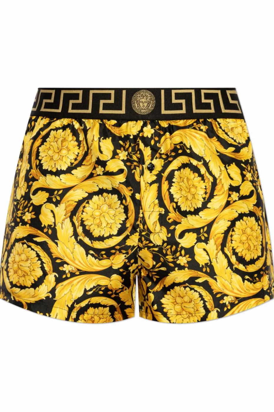 Versace GOLD Silk lingerie shorts with Barocco print